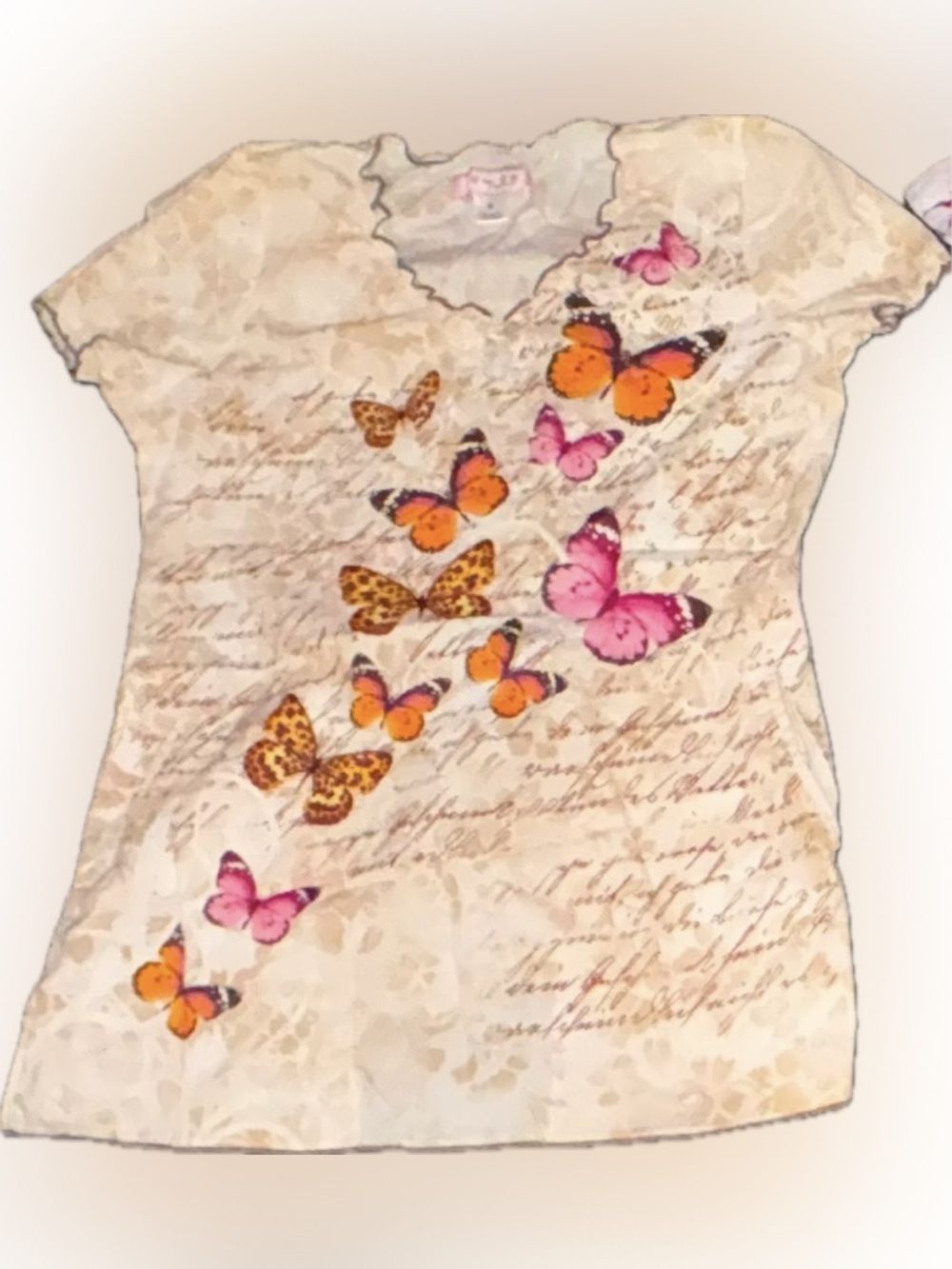 ⭐️ 4 for $25 SALE ⭐️ koi Beige Short Sleeve Scrub Top
